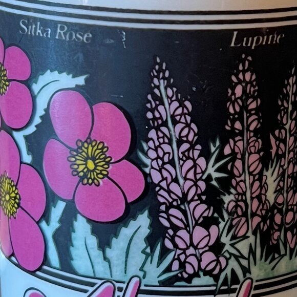 FLOWERS of ALASKA Mug ~ Sitka Rose ~ Lupine ~ Forget-Me-Not ~ Iceland Poppy - Picture 11 of 14